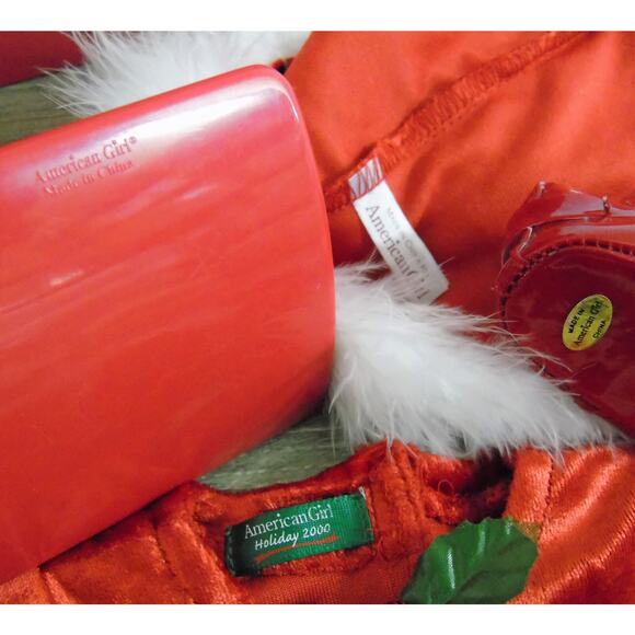 American Girl Bitty Baby SANTA'S HELPER Christmas Outfit Stacking Tree AG Bag + - Picture 9 of 10